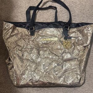 Victoria's Secret Sparkling Gold Tote